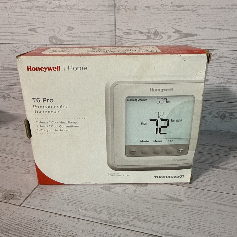 Honeywell T6 Pro Programmable Thermostat (TH6210U2001) Digital Wall Mount